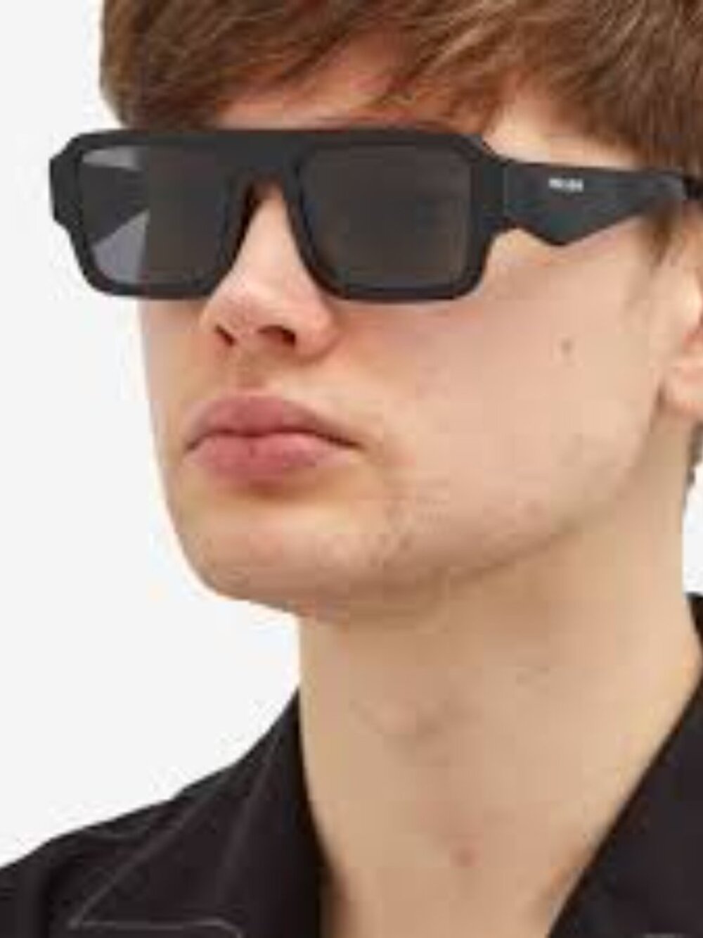 NEW PRADA SPR A05 16K08Z SQUARE BLACK PRA05S 16K08Z UNISEX PRADA SUNGLASSES - Picture 2 of 13
